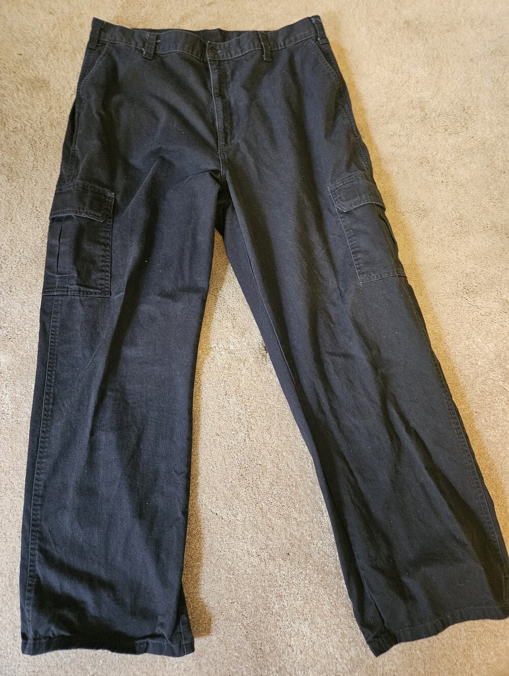 Dickies Men’s 38x32 Cargo Work Pants Dark Navy 100% Cotton Utility